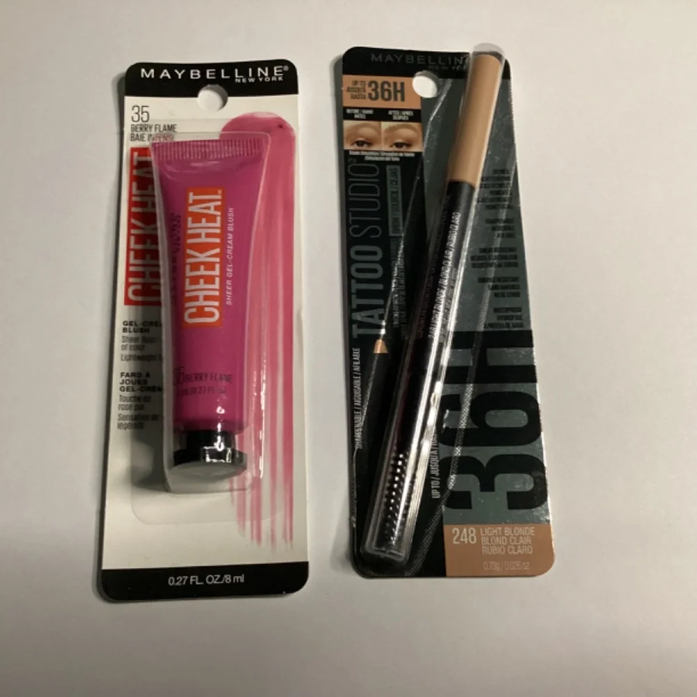 Maybelline Bundle Cheek Heat 35 Berry Flame & Tattoo Studio 248 Light Blonde NEW